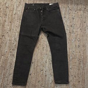 Rag & bone black denim jeans - fit 1 skinny - size 34 x 30 - mint condition